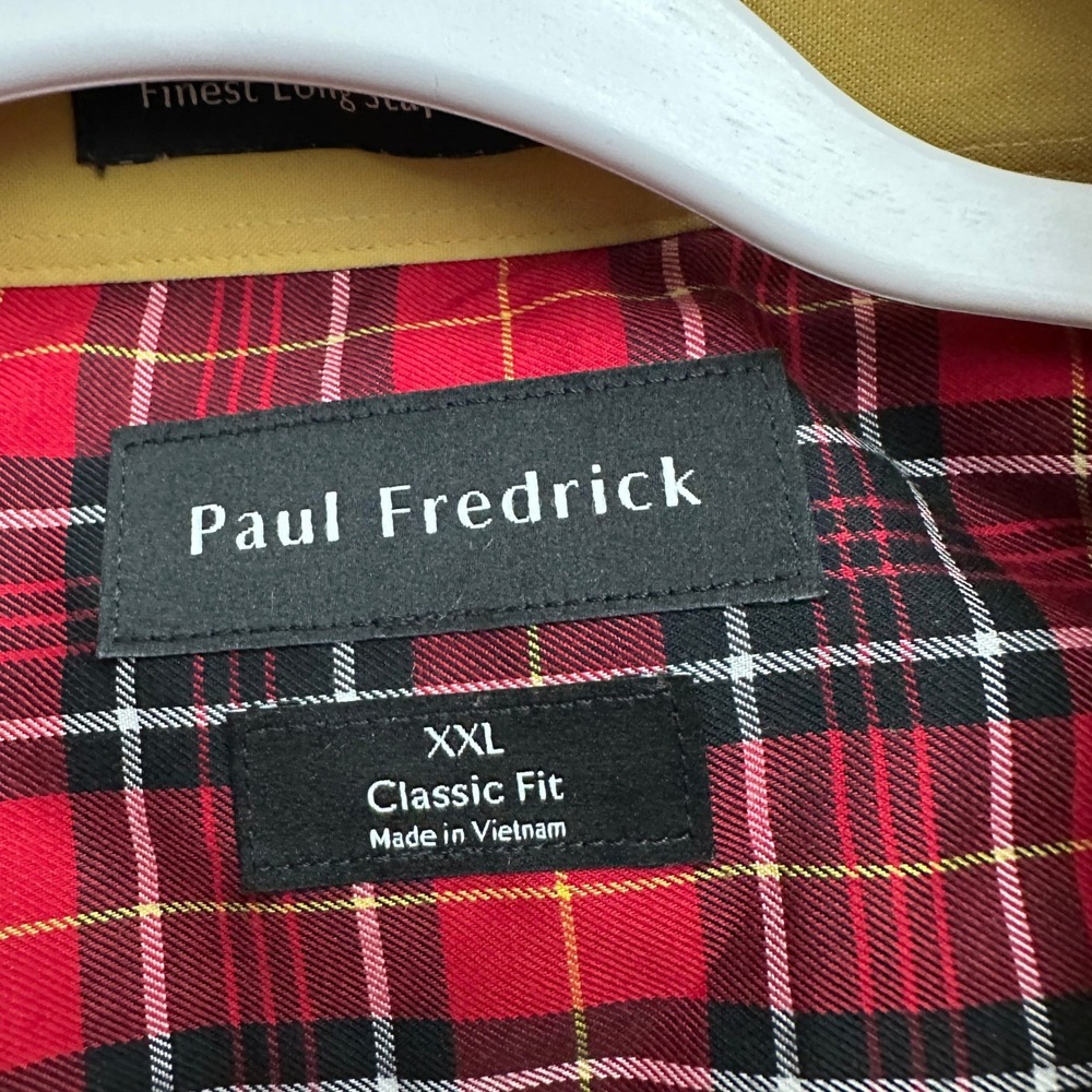 Paul Fredrick Mens Preppy Plaid Colorblock Button Down Shirt Size XXL Cotton - Picture 4 of 9
